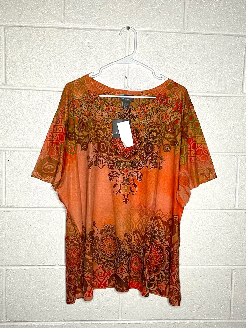 < NWT Liz & Me Collectors Series Plus Size Boho Pattern Top >